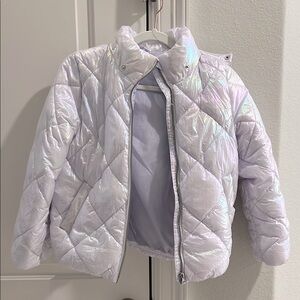 Iridescent White Kids Jacket